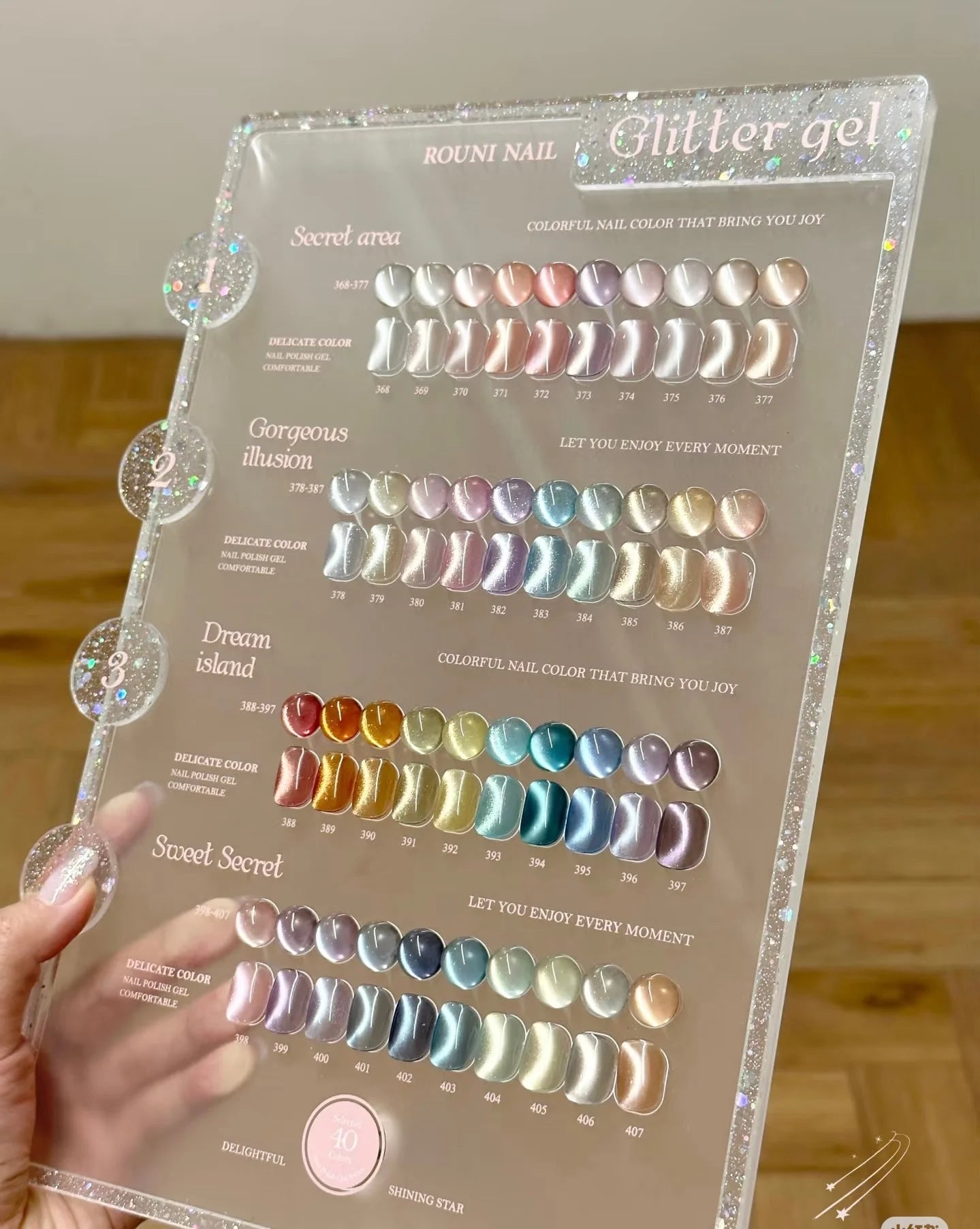 Esmalte en gel para ojos de gato ROUNI - Set de 40 colores