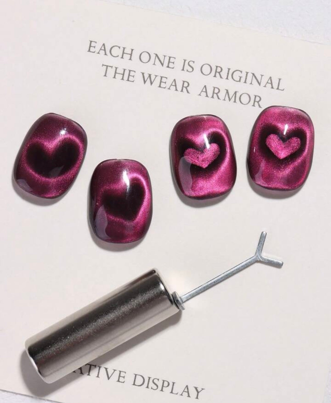 Y-shape Cat Eye Magnet 3D Love Heart Effect