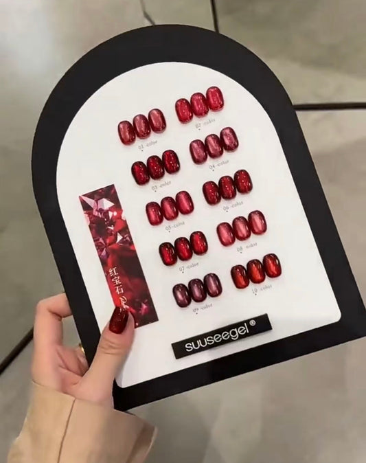 SUUSEEGEL Red Cat Eye Collection - 10 Colors