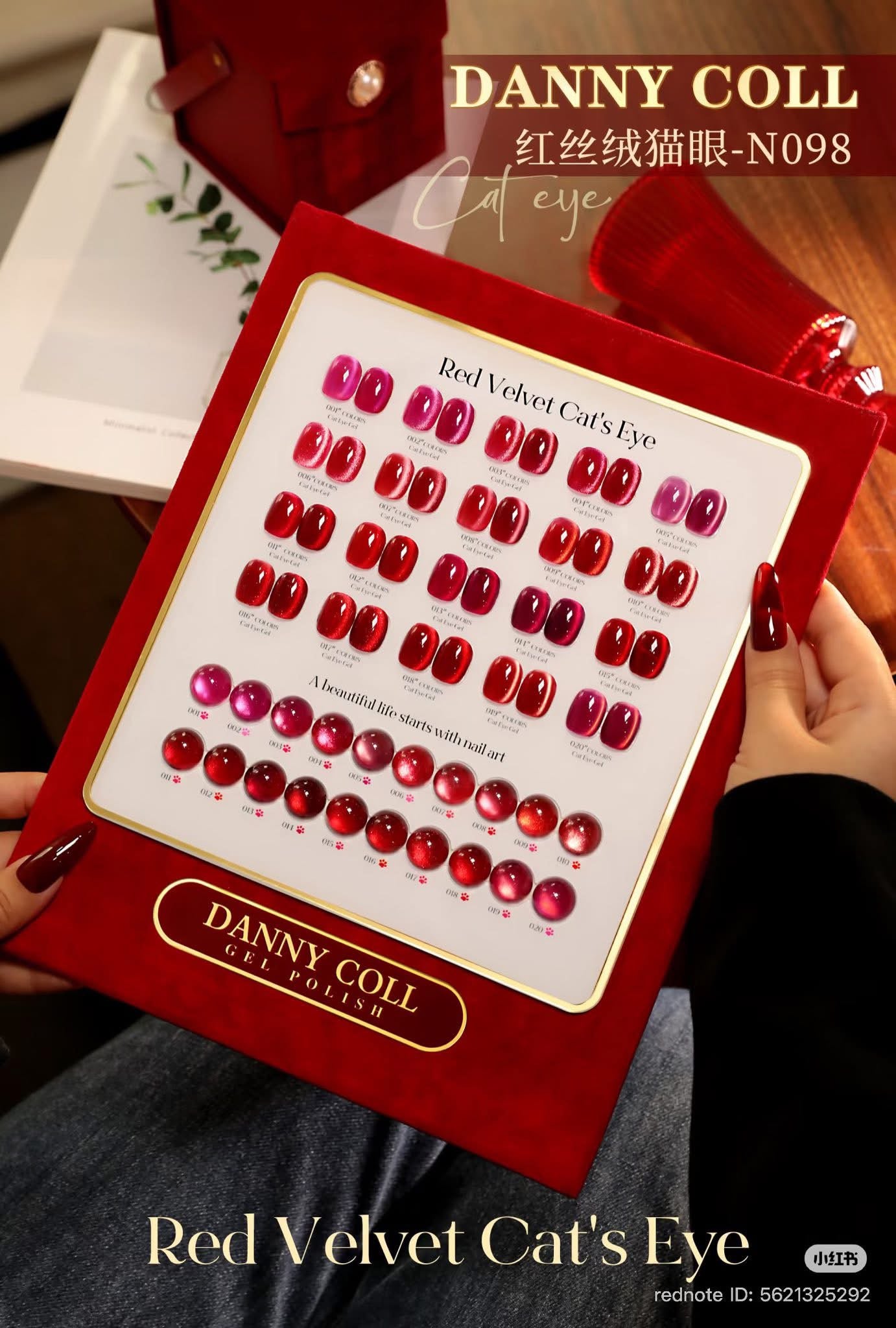 DANNY COLL Red Velvet Cat Eye - 20 Colors Collection